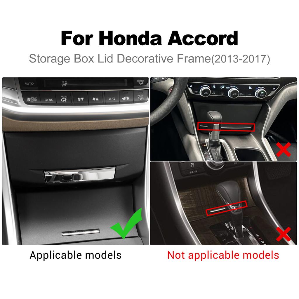 Real Soft Carbon Fiber Sticker For Honda Accord 2013 2014 2015 2016 2017 LHD Car Storage Box Panel Interior Trim Accessories