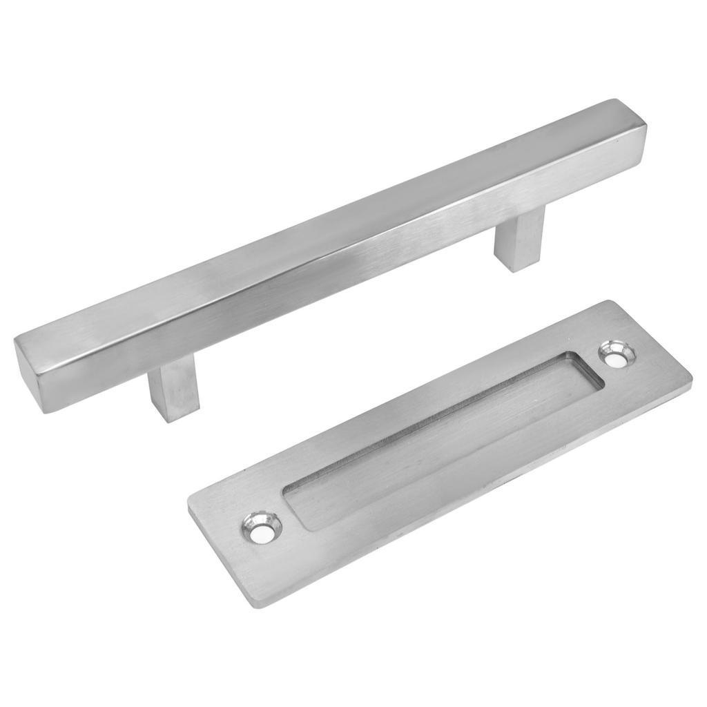Stainless Steel Door Handle Double Side Brushed Sliding Barn Door Handle for Garage Barn Closet
