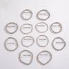 1Set European And American Exaggerated Round Bead Chain Bracelet Hip-Hop Trend Geometric Metal Bracelet