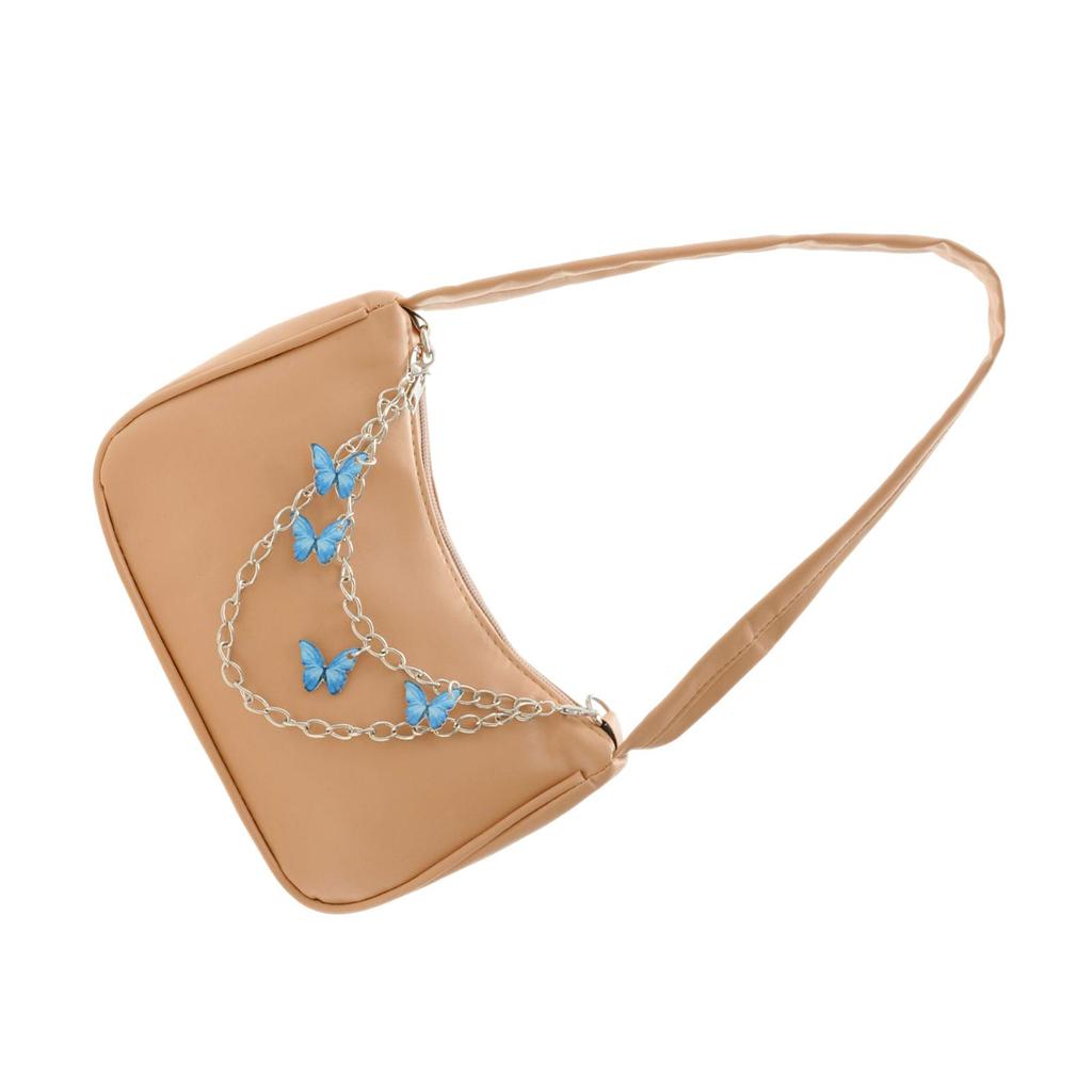 Small Underarm Handbag Party Business Wallet Casual Pouch Purse Women Shoulder Bag , Khaki