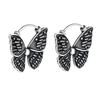 Butterfly Hoop Earrings Female Charm Fashion Temperament Light Luxury Jewelry