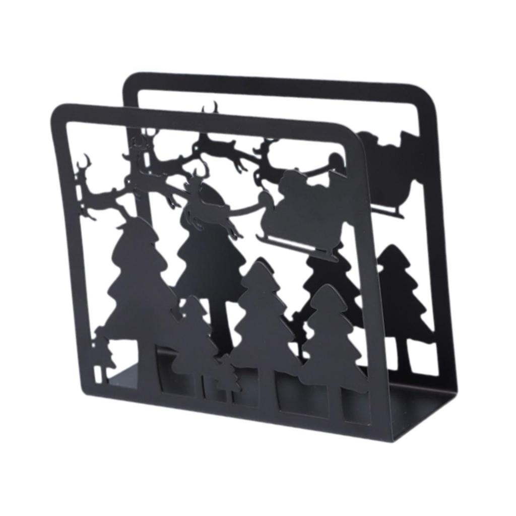 Christmas Napkin Holder Stand Freestanding Black Versatile 4.7x1.6x4inch