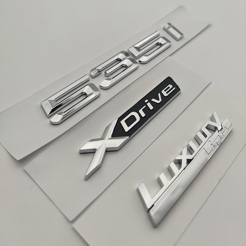 3d Chrome Car Trunk Logo 528i 535i 540i Letters Luxury Line Badge Xdrive Emblem Sticker Accessories