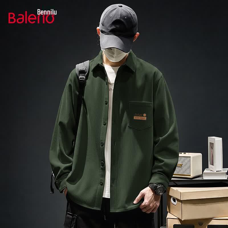 Baleno Men's Corduroy Long Sleeve Shirt