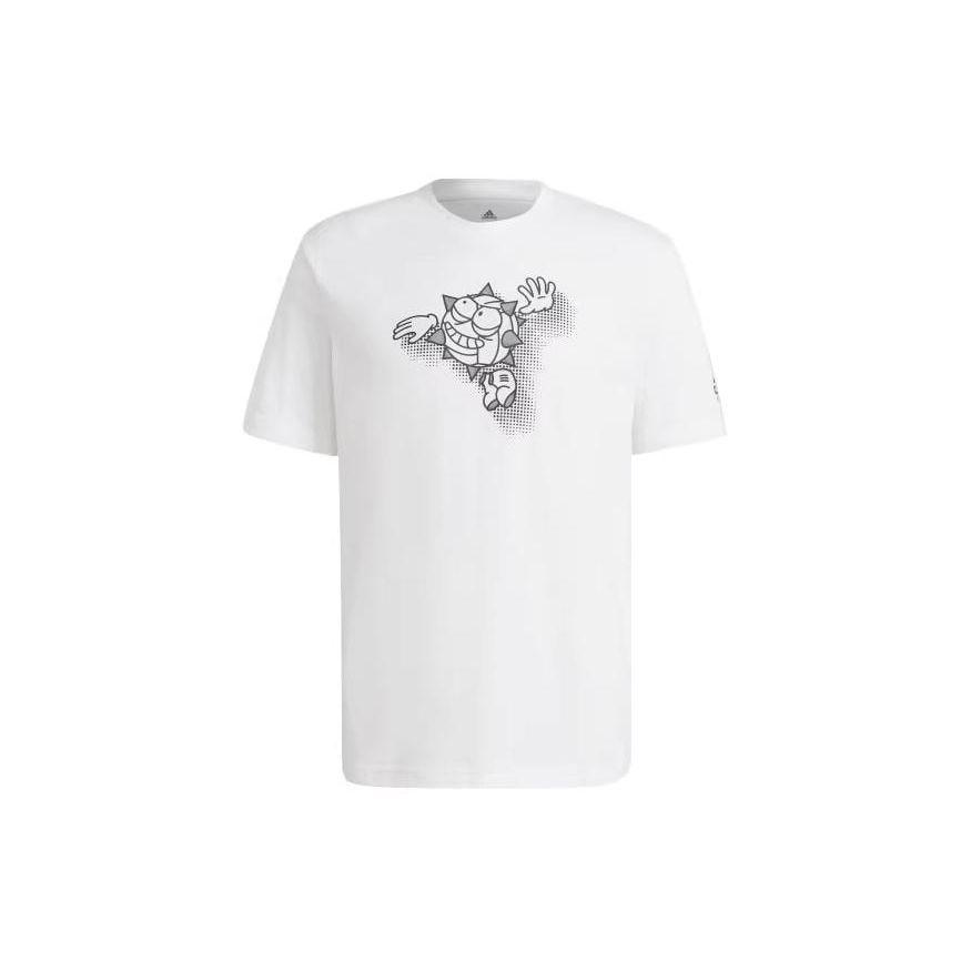 

Adidas Casual Cartoon Anime Pullover Round Neck Short Sleeve T-Shirt Men T-Shirt White GU8876 S