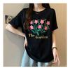 Navava NT1893 Flower PrinT Round Neck ShorT Sleeve T shirT