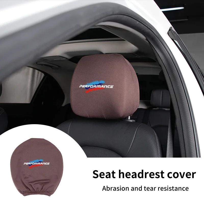 New Car Seat Headrest Cover Taxi Advertising Dust Head Cover Interior Accessories For BMW Performance X1 X3 X5 E39 E46 E90