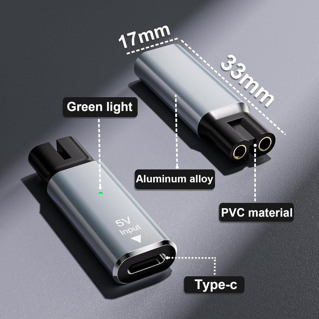 5V Type-C Shaver Adapter Charger Converter for Philips OneBlade QP2724 QP2834 QP1424 QP1924 QP4631 Beard Trimmer
