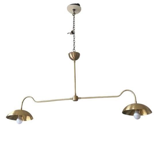 Aldorno Linear Shade Pendant Chandelier Elegant Lighting Fixture for Dining Room or Living Room, Modern Stylish Hanging Light