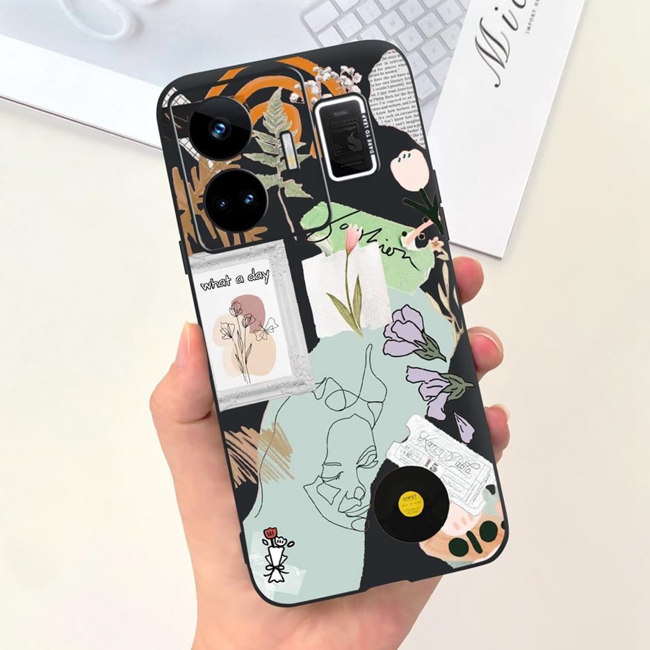 For Realme GT Neo 5 Case RMX3706 Stylish Art Painted Back Cover Soft TPU Phone Case For Realme GT Neo5 240W Fundas 6.74'' Bumper