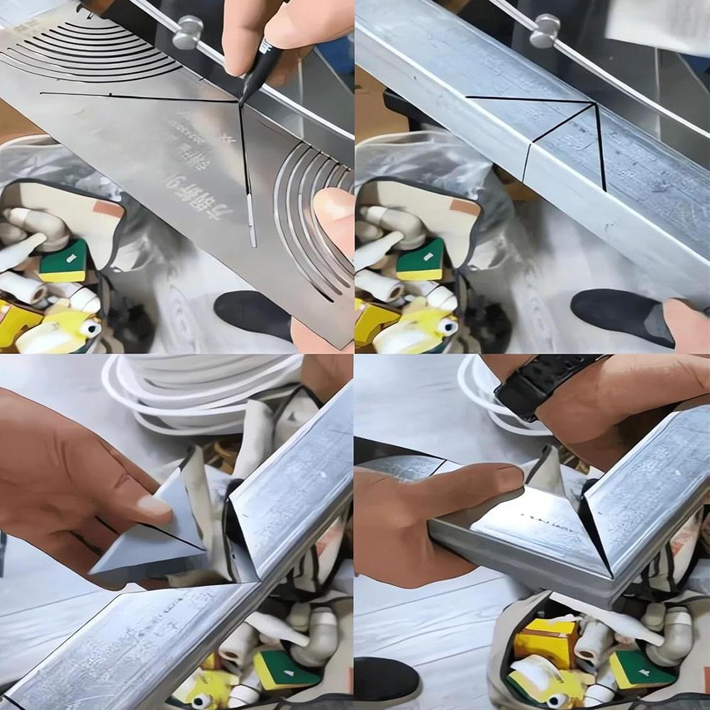 Vinkelbue Markeringsverktøy Rørskjæreguide Justerbart Rørmarkerings Sveiseverktøy Linjetegningsverktøy for Metallarbeid Ingeniørfag