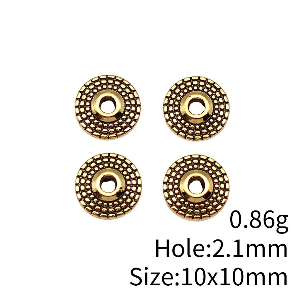 Circle Flat Position Spacer Beads Alloy Blank Disc Bulk Beaded Jewelry Making Supplies For DIY Charm
