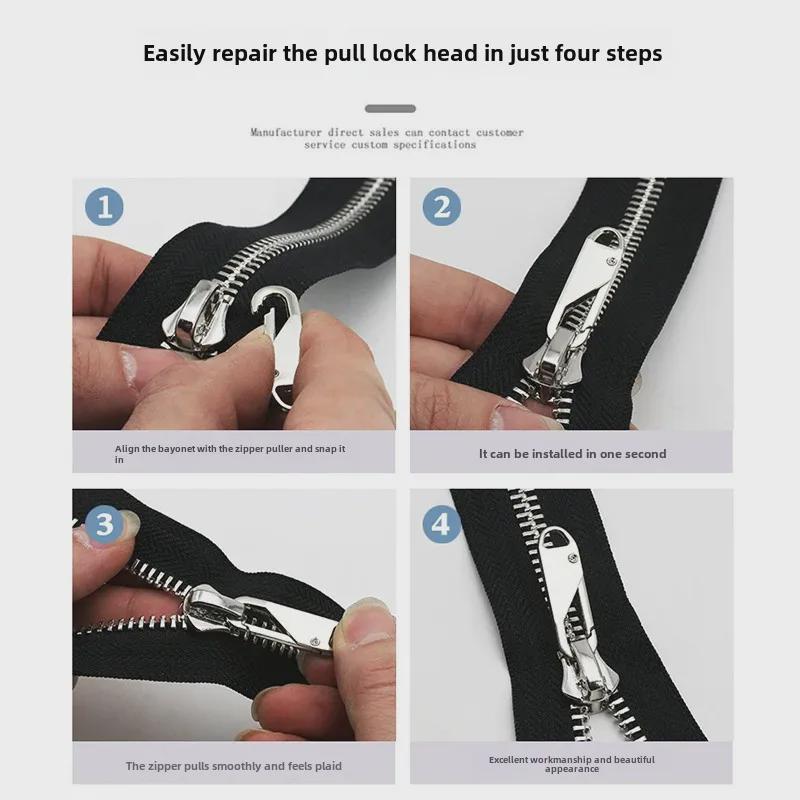 Detachable Metal Zipper Pull for Bags and Clothing