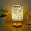 Dimmable Bedside Lamp Linen Table Lamp Modern Desk Lamp  Ambient Lighting