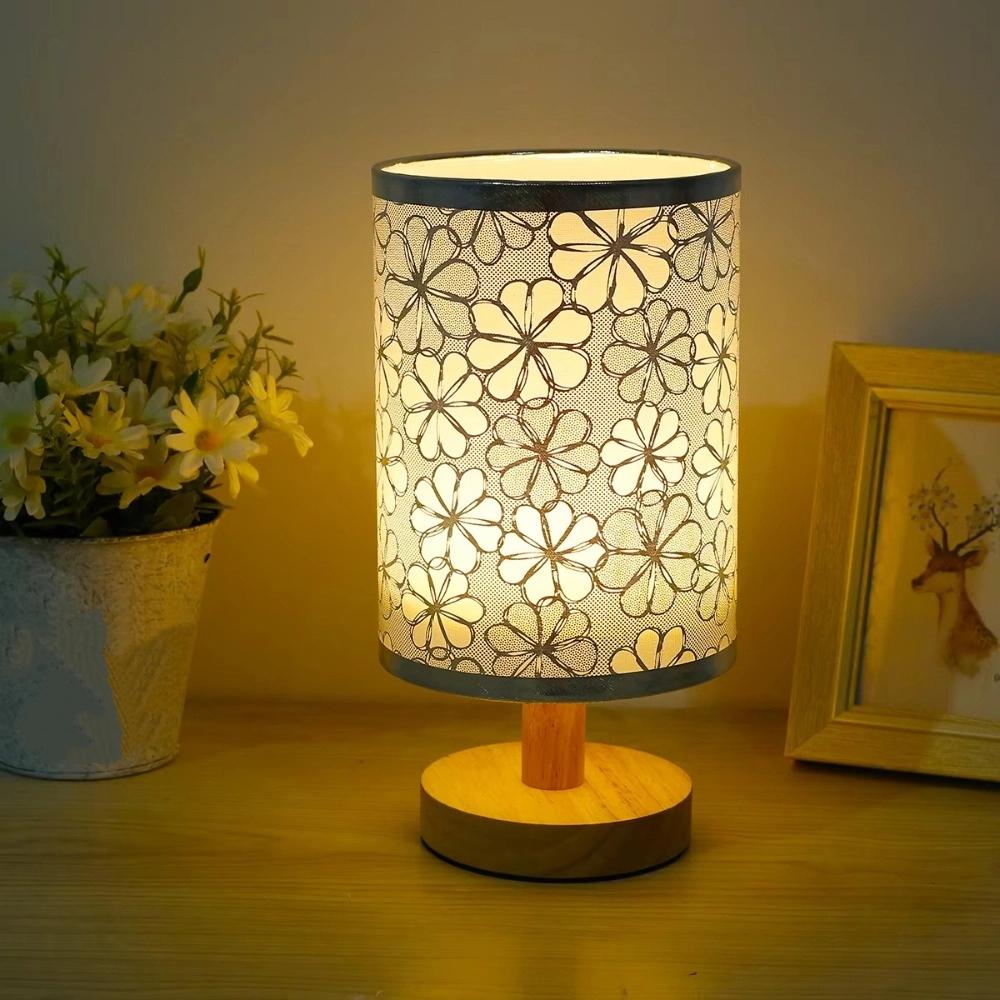 Linen Bedside Lamp Dimmable Desk Lamp Home Decor Nightstand Lamp  Desk Use