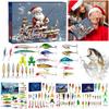 Advent Calendar Fishing Lure Christmas Countdown - 24 Days Fishing Bait Set for Adult Men Teen Boys - 2025 Xmas Surprise Gifts