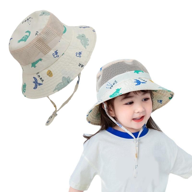 Chapeau Bob Queue de Cheval Élégant Respirant Chapeau de Pêcheur pour Enfants Joli Chapeau de Forme pour Plage Camping