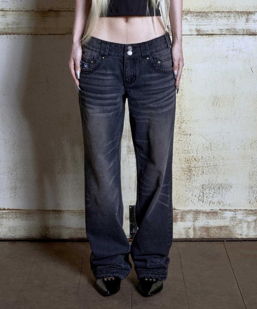 Opeoseu0012 Op.09 Og-Classic Lowrise Denim Pants Black