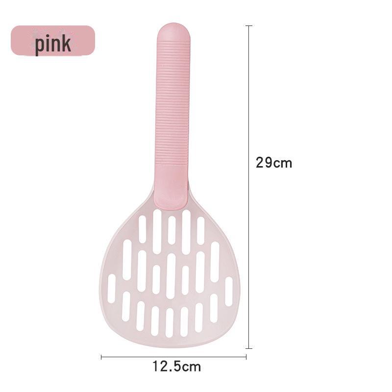 

Контрастный совок для кошачьего и собачьего туалета — прочный инструмент для уборки домашних животных. Cat litter scoop розовый