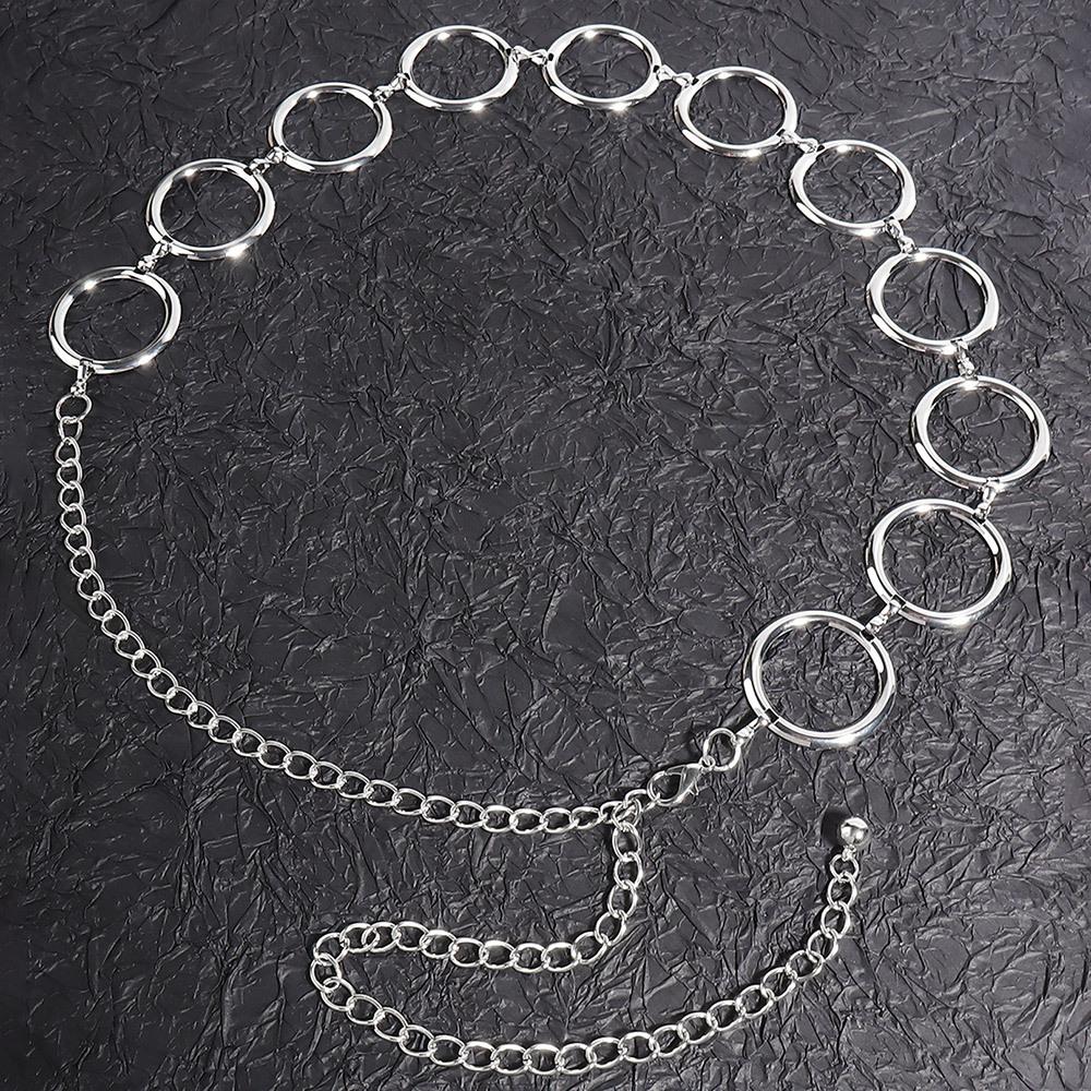 

Металлическое украшение для ремня Универсальные европейские и американские женские аксессуары Костюм Пояс-кушак Цепочка Пояс 115cm