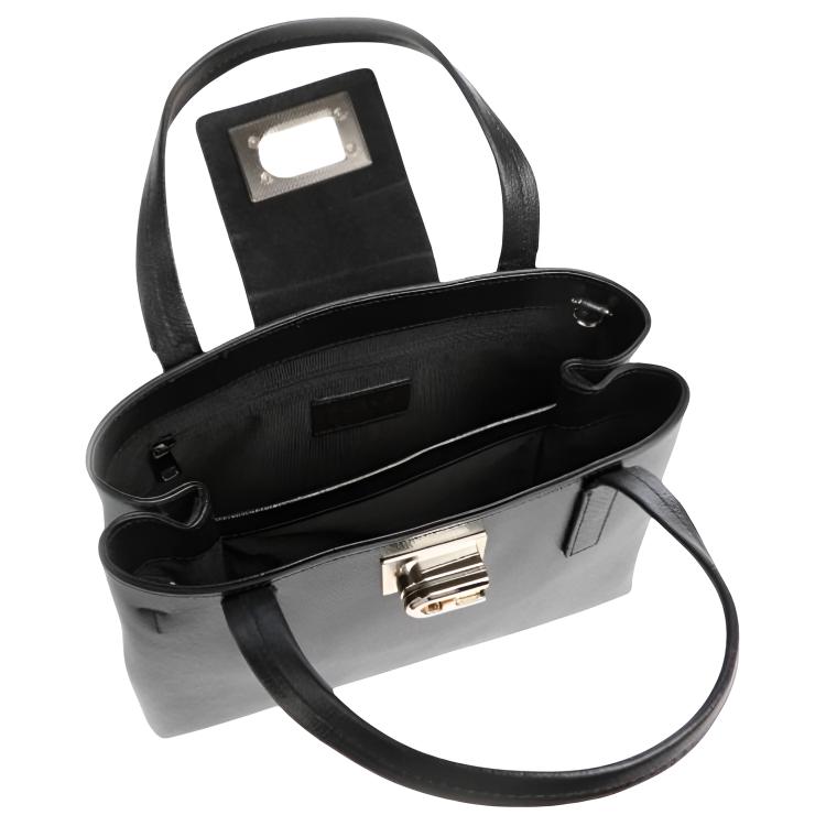 New Furla 1927 Collection Leather Tote Bag, Shopping Bag, Crossbody Bag, Handbag Medium Unisex Black WB00560-ARE000-O6000