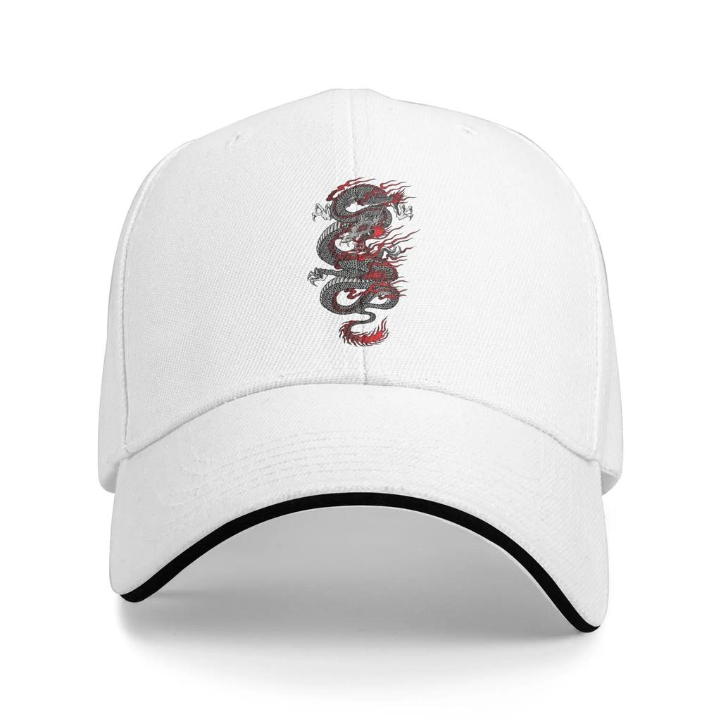 Summer Dragon Pattern Baseball Cap Asian Dragon Outdoor Sport Casual Design Sun Trucker Hat Women Unisex Sun-Proof Baseball Caps