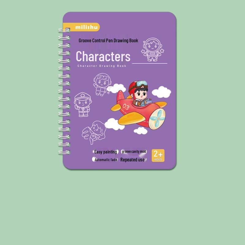 

Grooved Pen Control Calligraphy Practice Book for 2-Year-Olds