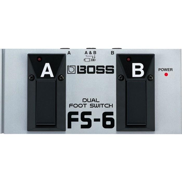 BOSS Dual Foot Switch FS-6 for Guitar/Bass Amp & Effects Latching/Momentary, Compact Silver