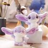 Cute Purple Alien Stitch Plush Toy Keychain With Soft Fluffy Material