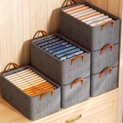 Cationic Steel Frame Multifunctional Foldable Drawer Storage Box with Handle, Large Capacity