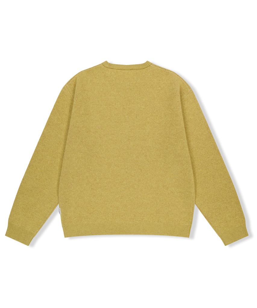 YESEYESEE Eye Knit Pullover Sweater Mustard