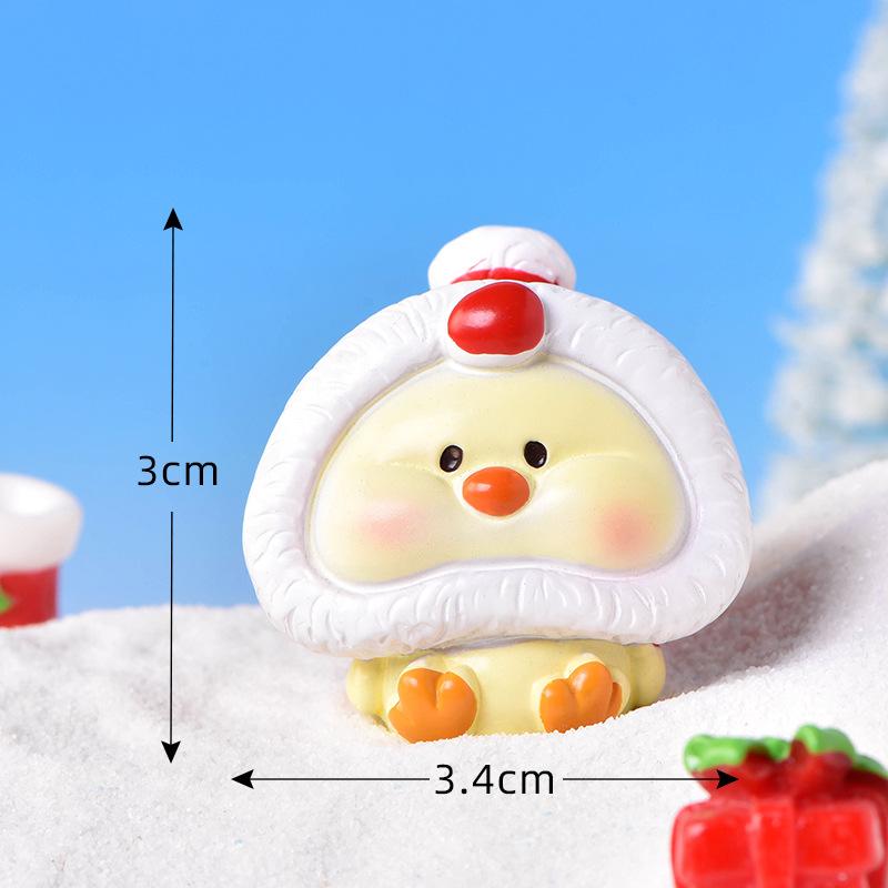 Cartone Animato di Natale Animale Maiale Pupazzo di Neve Albero di Natale Albero di Natale Decorazione Scena di Neve Accessori Palla di Cristallo