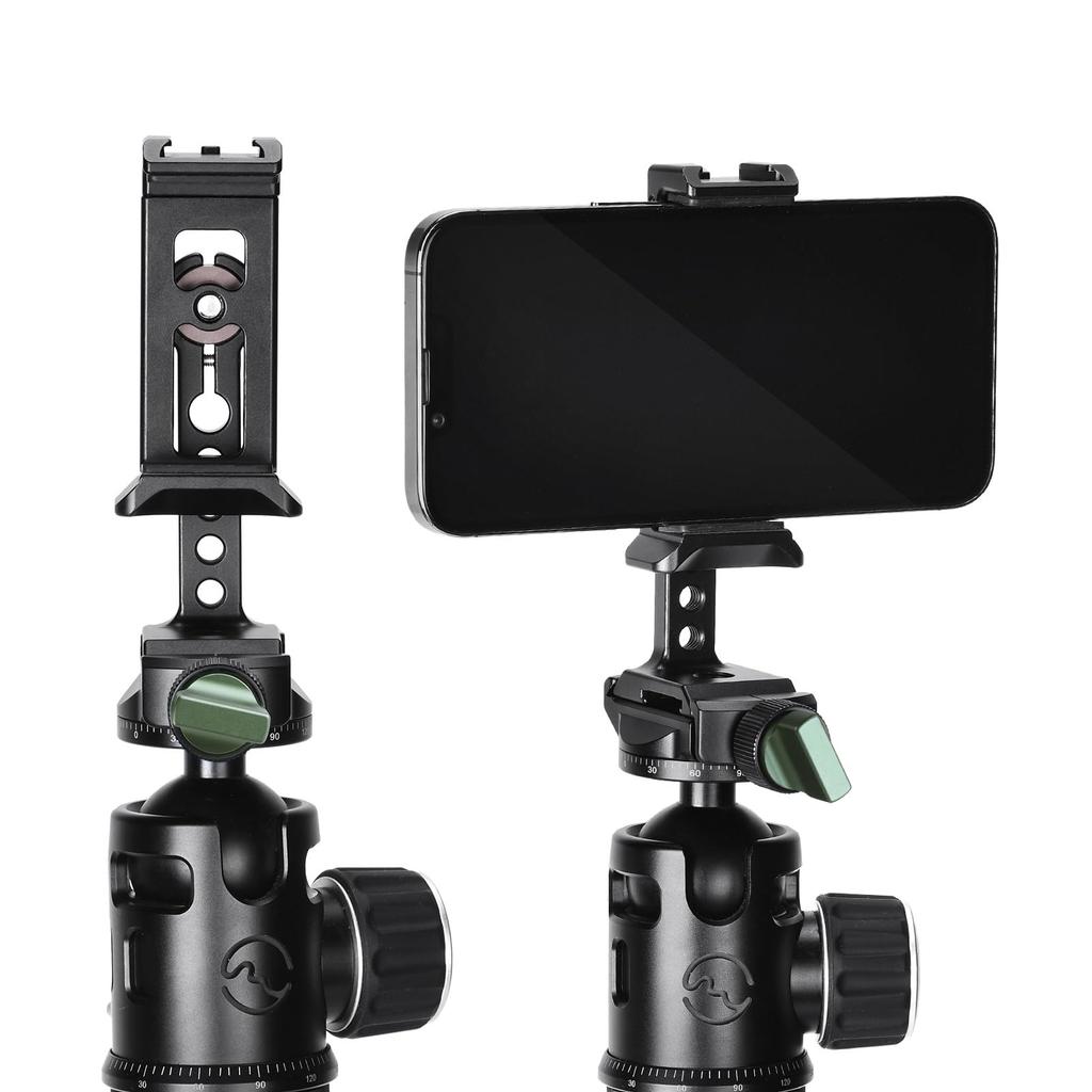 SWFOTO Mini Tête Panoramique 40mm Panoramique 38mm Plaque QD PC-40T Ensemble 360°, Pince, PC-40 + Arca-Swiss SP-38QB