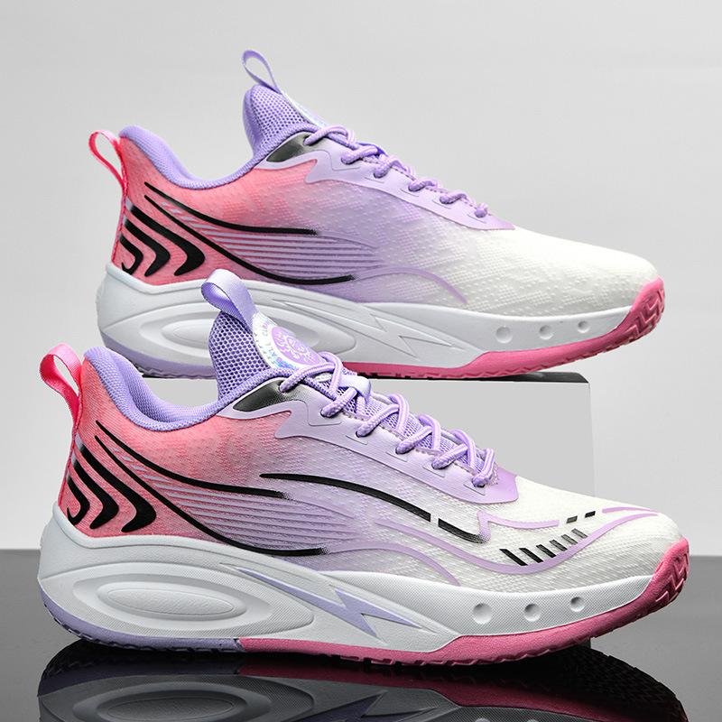 Youth Sports Shoes Boys Mandarin Ducks Two-color Basketball Shoes Combat Boots Primary and Secondary School Students Sports Competition Training Shoes
