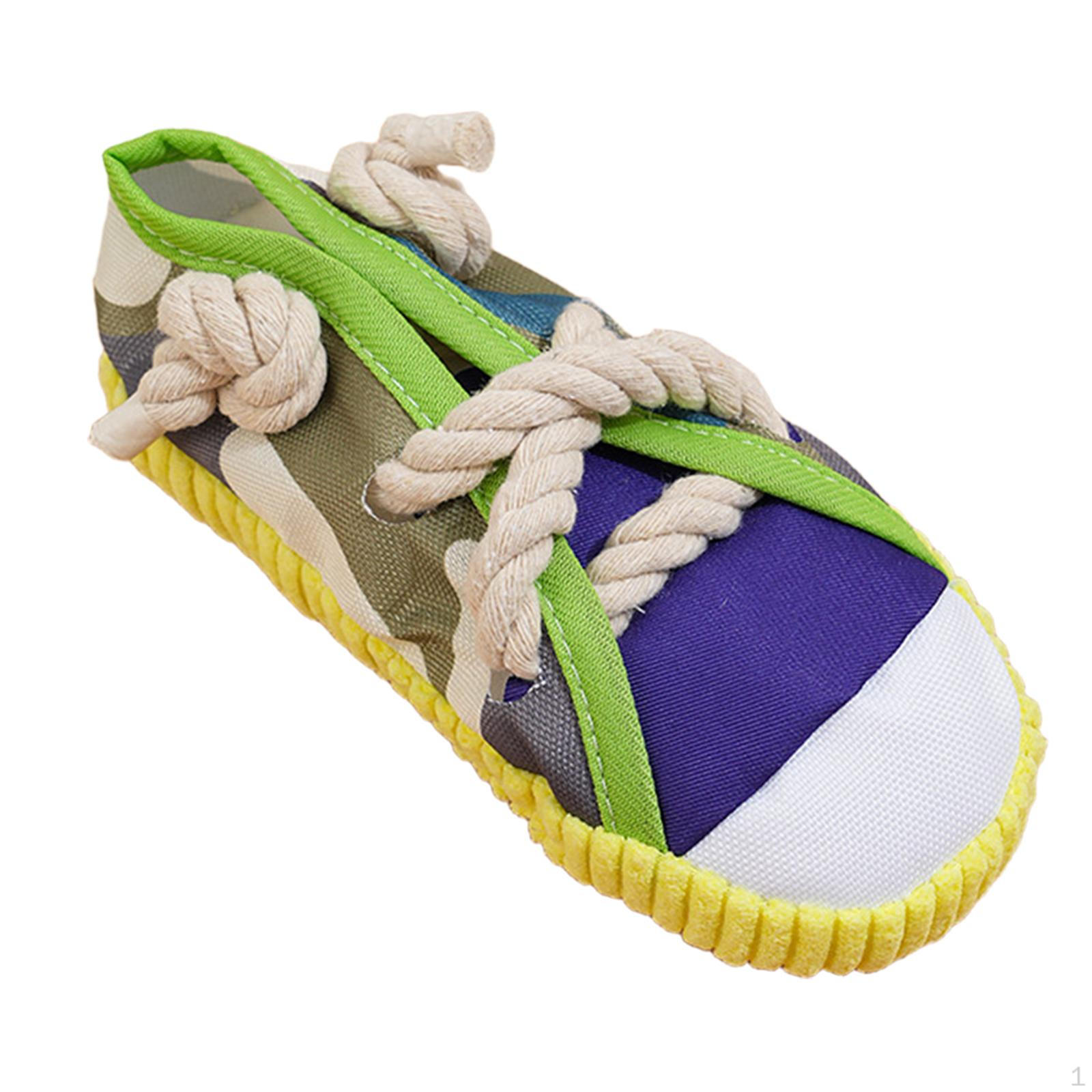 

Dog Chewing Toy Cleaning Pet Accessories Multifunctional Playing Tough Training Shoe Squeaky жовтий