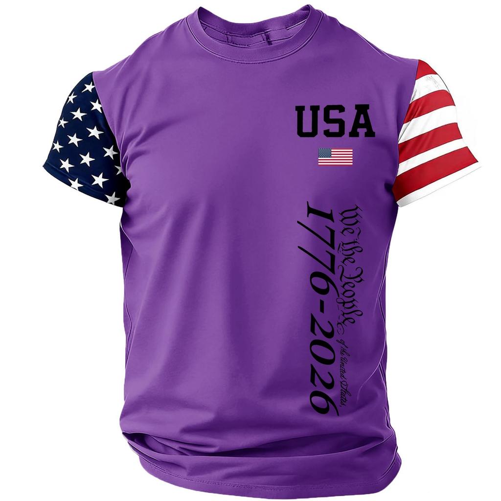 Men's Casual Round Neck Lightweight Breathable Short-Sleeve Top