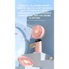 USB Handheld Mini Fan Foldable Portable Neck Hanging Fans 5 Speed USB Rechargeable Fan with Phone Stand and Display Screen