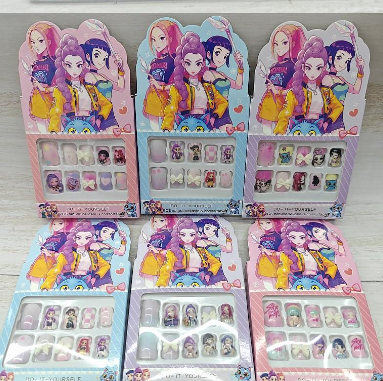 

Latest Hot Kpop Demon Hunter Girls Group Boutique Children s Girls Exquisite Wearable Nail Stickers Toy great for daily use -A3262