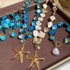 Boho Irregular Shells Tassel Earring Imitation Pearl Starfish Pendant Necklace Beach Vacation Style Fashion Women'S Jewelry