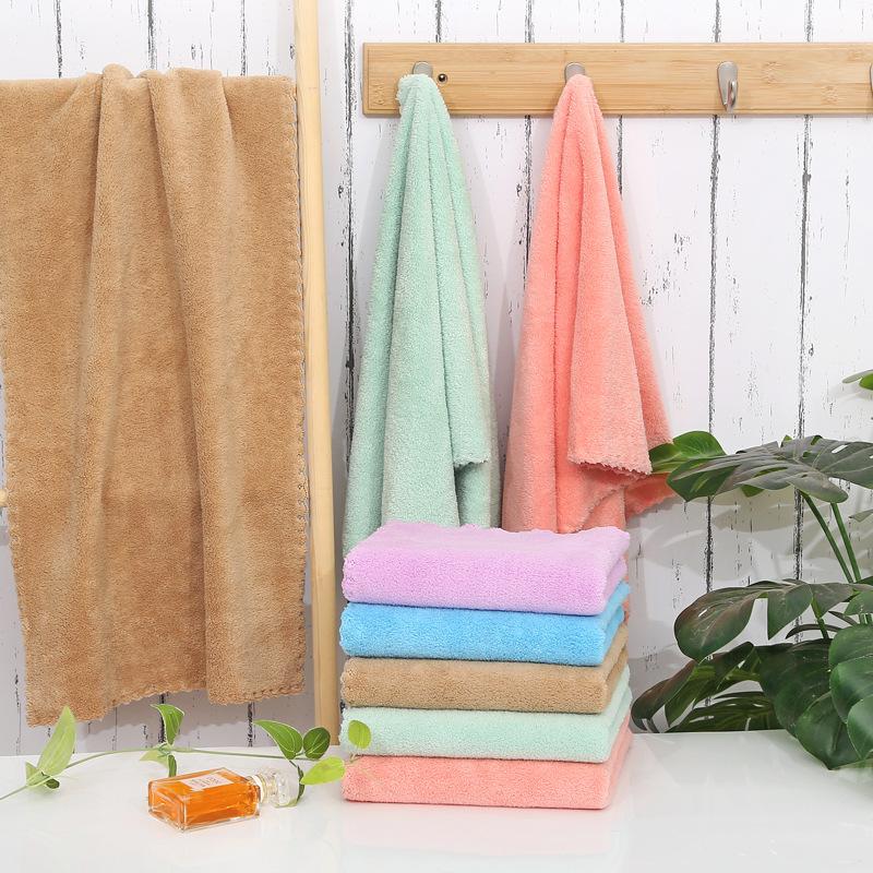 Coral fleece towels absorb water and do not shed hair. Adult household face washing and dry hair towels 5 packs are soft and quick to dry without