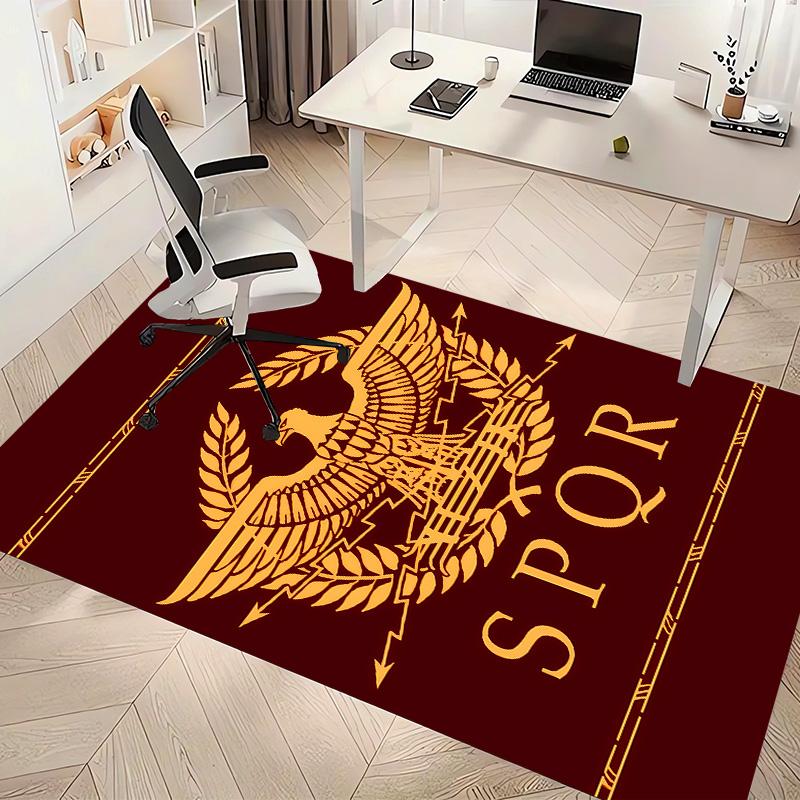 SPQR Roman Eagle Printed Absorbent Washable Carpet, Non-Slip Bathroom Mats, Kitchen Rugs, Yoga Mat,Living Room Entrance, Camping Picnic Rugs