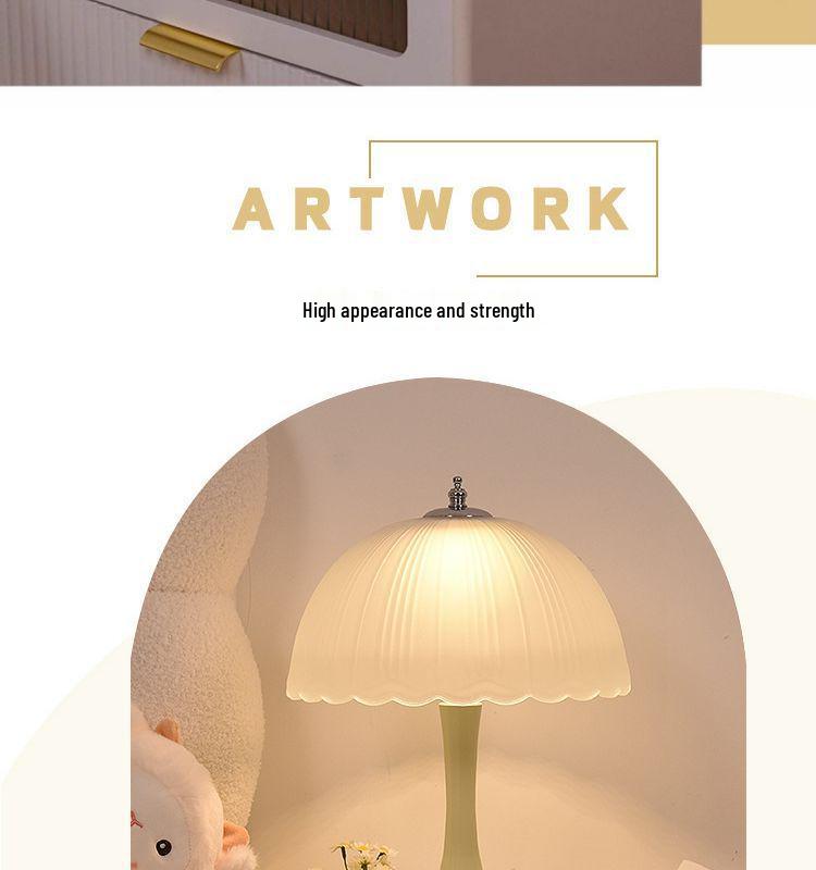 Nordic Minimalist Dimmable Glass Bedside Lamp: Modern, Warm, and Eye-Protecting