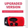 2000mAh Solar Hand Crank Emergency Radio with USB Charging and Disaster Prevention