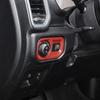 For 19-24 Dodge Ram 3500/2500/1500 Red Carbon Headlight Switch Cover Frame Trim