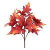 Artificial Maple Leaf Bundles for Thanksgiving Home Decor, Faux Fall Flowers Small Bouquets Centerpiece or Mantel