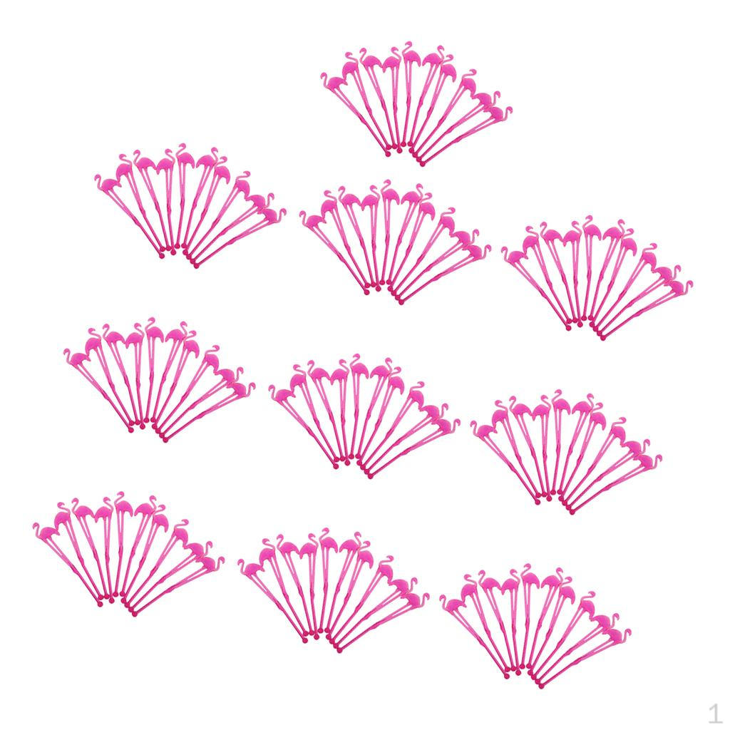 100x Flamingo Sticks Swizzle Cocktail Bar Dinning Drink Rers