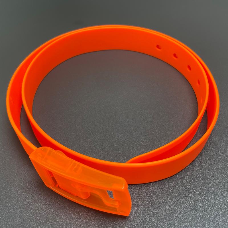 Nuove Cinture Per Uomo Donna Colori Uni Caramella Gomma Siliconica Pelle Forma Ondulata Fibbia in Plastica Cintura Carina Senza Metallo