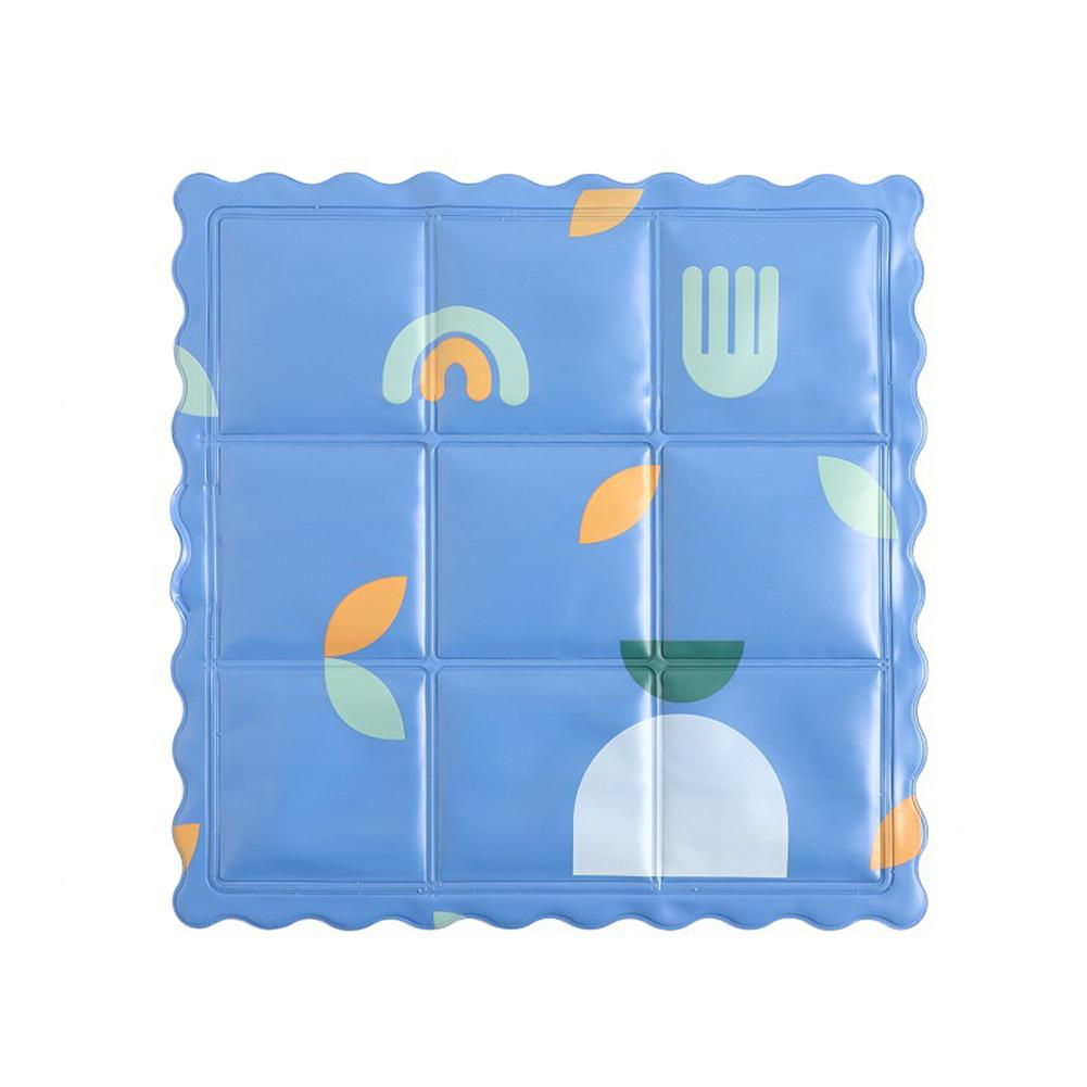 

Cartoon Print Cooling Ice Pad Seat Cover Cushion Summer Cool Mat For Bedroom Living Room Blue tableware #1