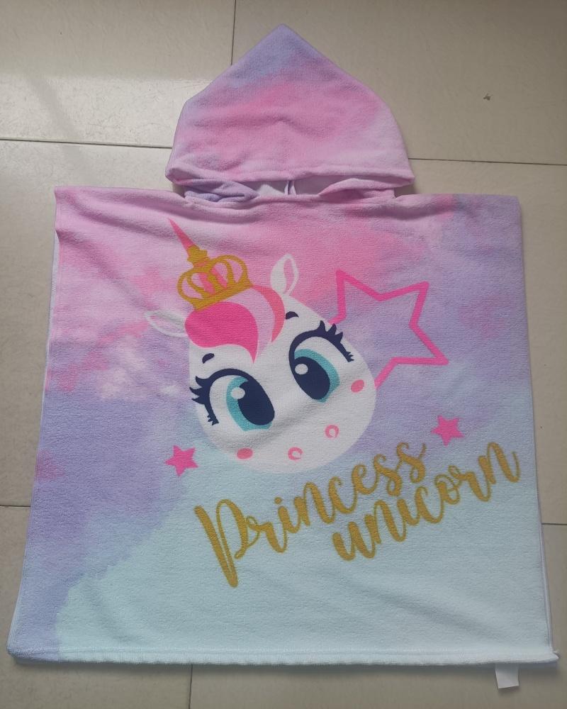 Bambina Accappatoio Asciugamano Neonato per Bambini Travestimento Poncho Bambini Mantello Bambini Motivo Unicorno Asciugamano da Spiaggia Poncho con Cappuccio Bambino
