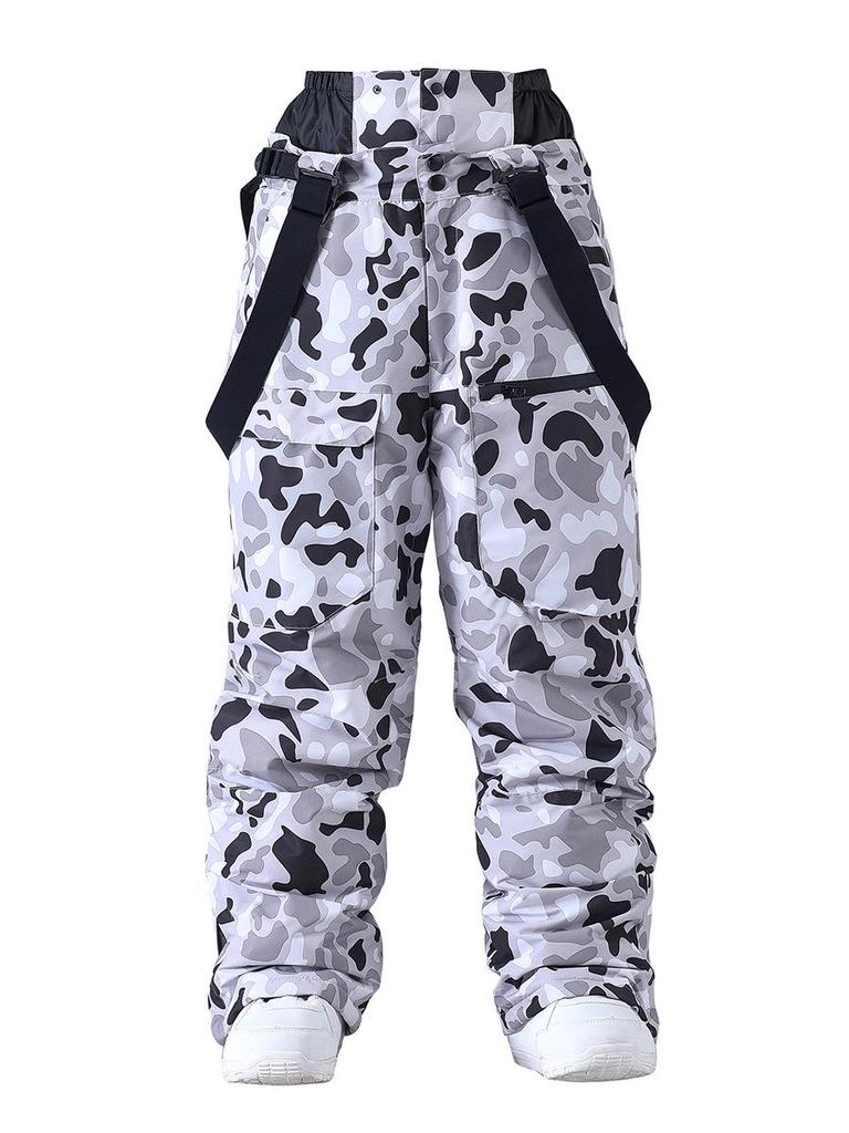 Unisex Windproof Waterproof Camouflage Ski & Snowboard Pants for Winter Outdoor Activities